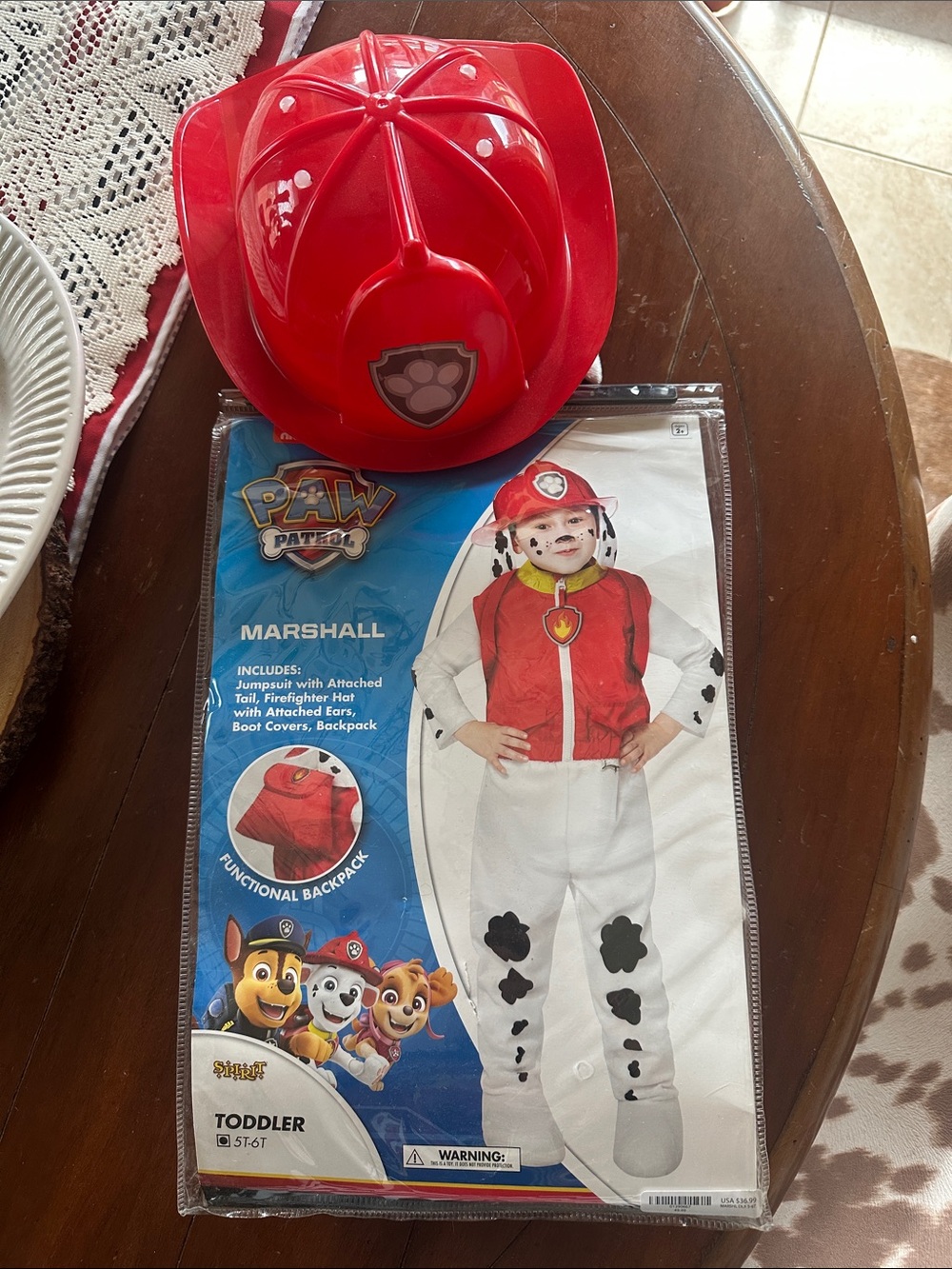 Paw Patrol Marshall Firefighter Costume - Red